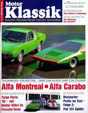 Deckblatt Motor Klassik (12/1992)